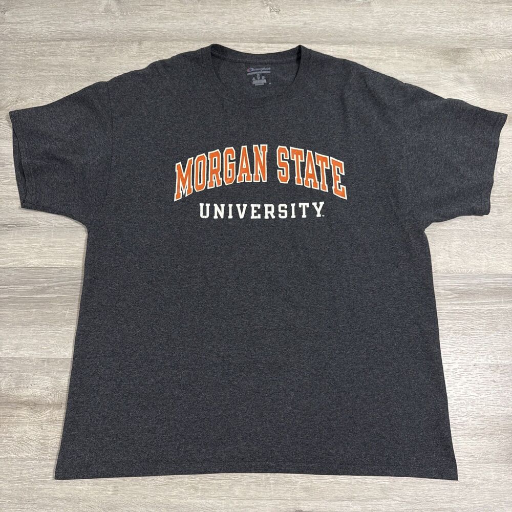 Morgan State University Shirt Champion Men's Gray XL Short Sleeve Tee